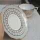 Duo of tea cups and saucers Limoges Lucien Michelaud - Green porcelain