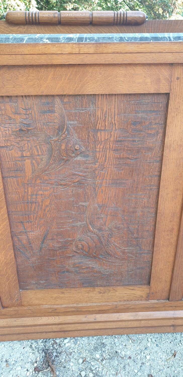 Oak art deco sideboard