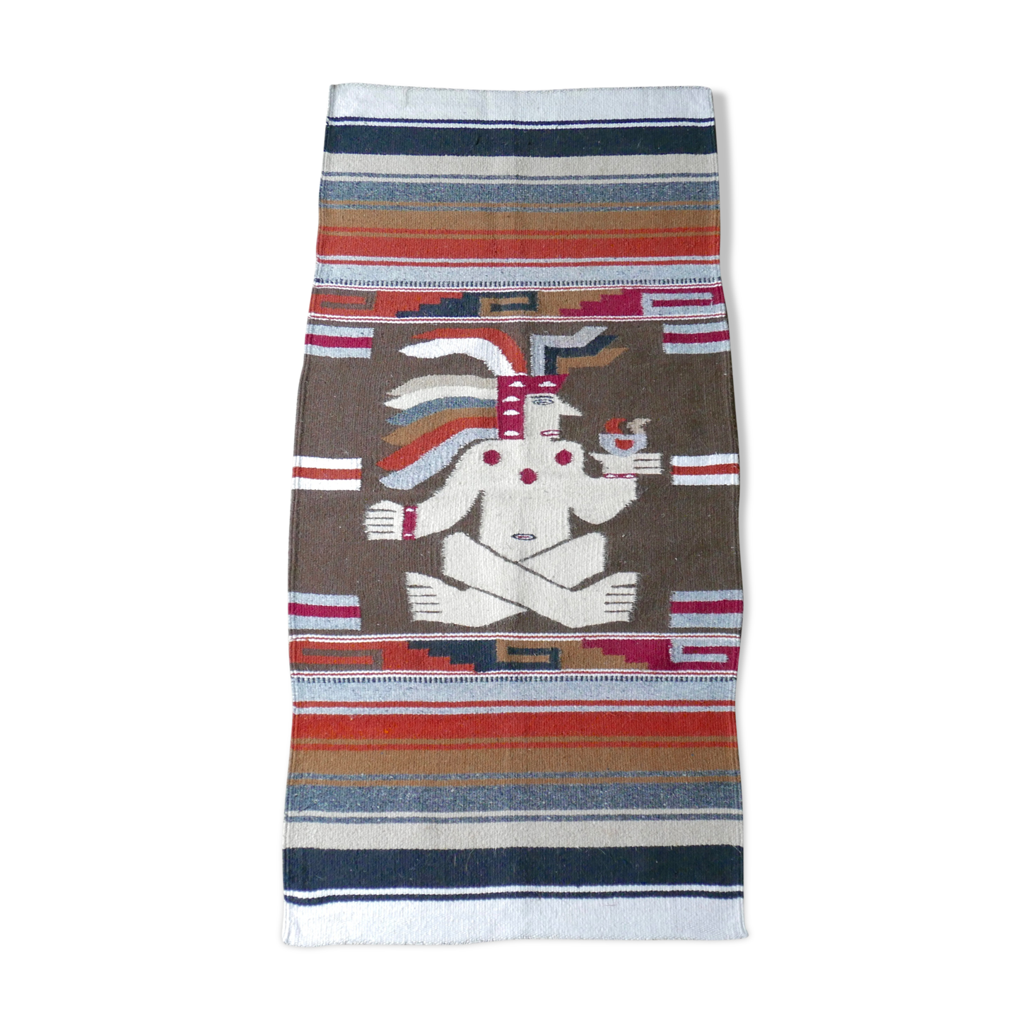 South American folk rug, 1970s - 150 X 69 cm