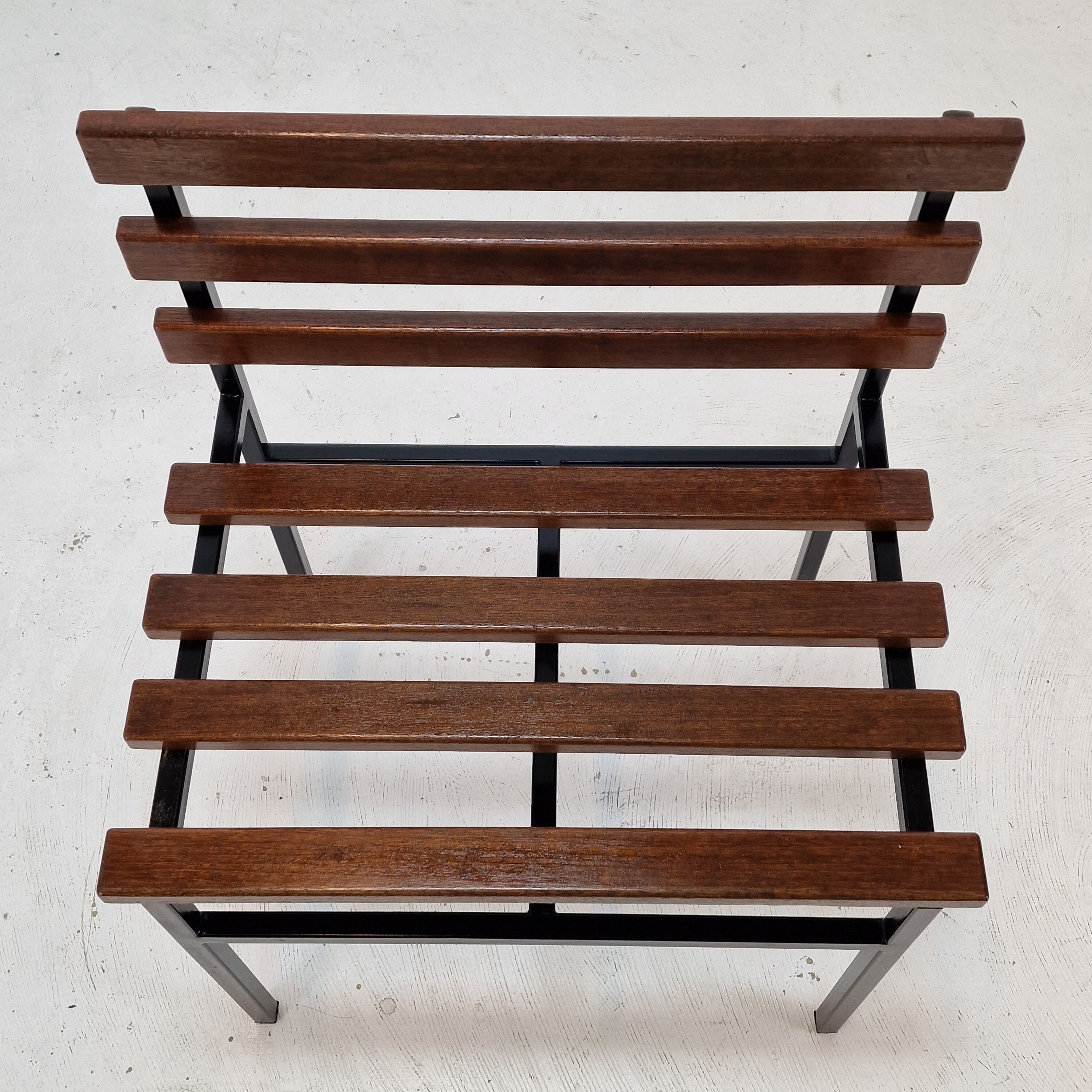 Set of 2 benches in teak, italy, 1960s