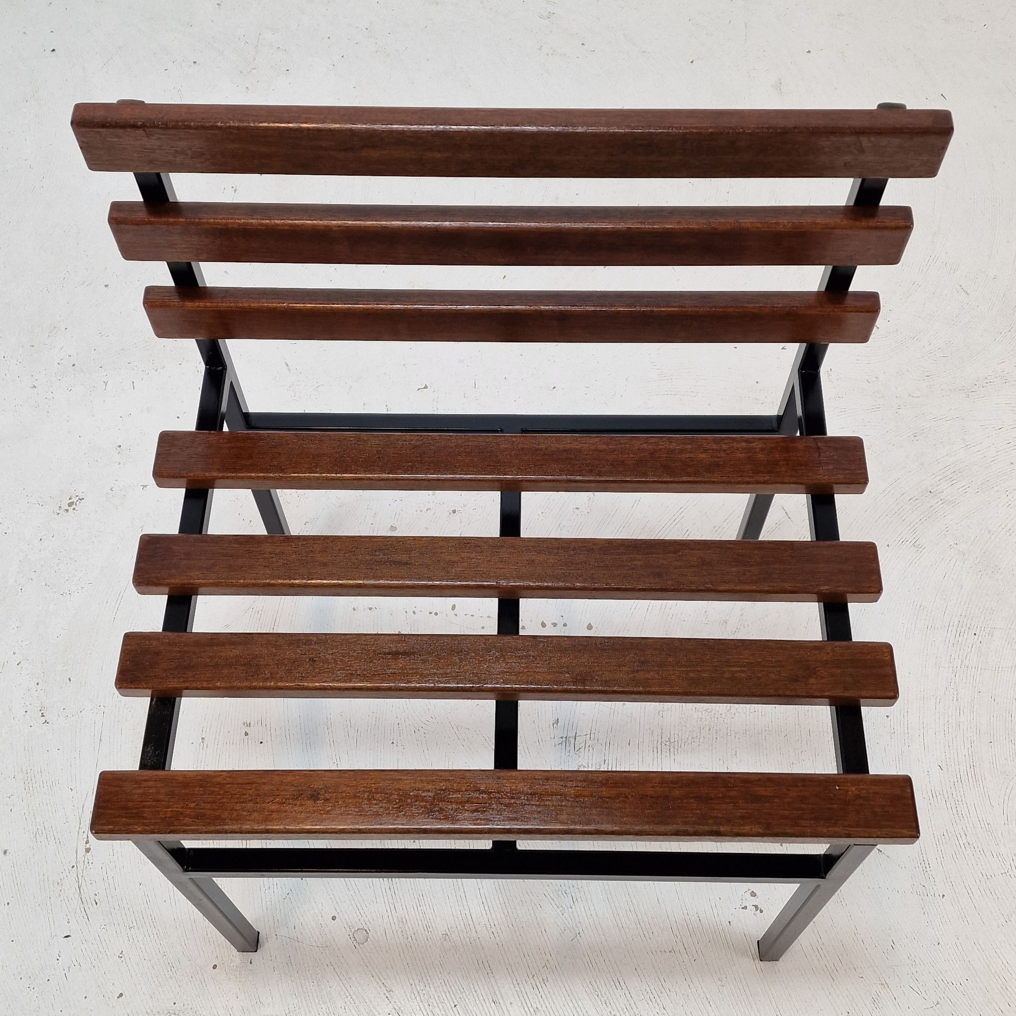 Set of 2 benches in teak, italy, 1960s