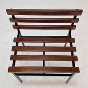 Set of 2 benches in teak, italy, 1960s