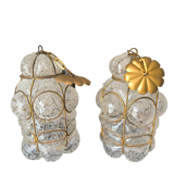 Pair of Venetian Lanterns in Blown Murano Glass