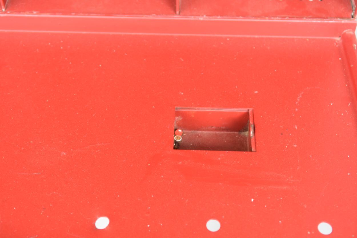 Red Tolix industrial style postal sorting locker