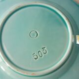 Lot of old majolica plates, flower décor, from Villeroy & Boch