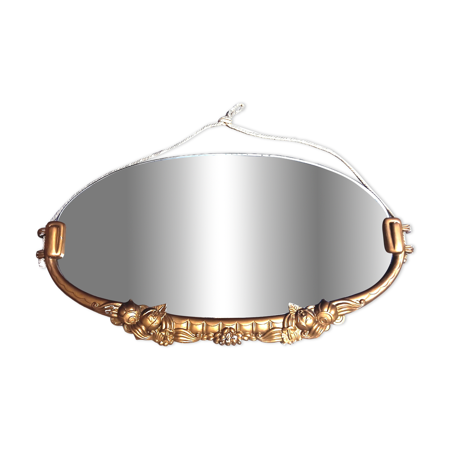 Art Deco oval mirror