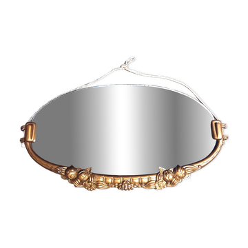 Art Deco oval mirror
