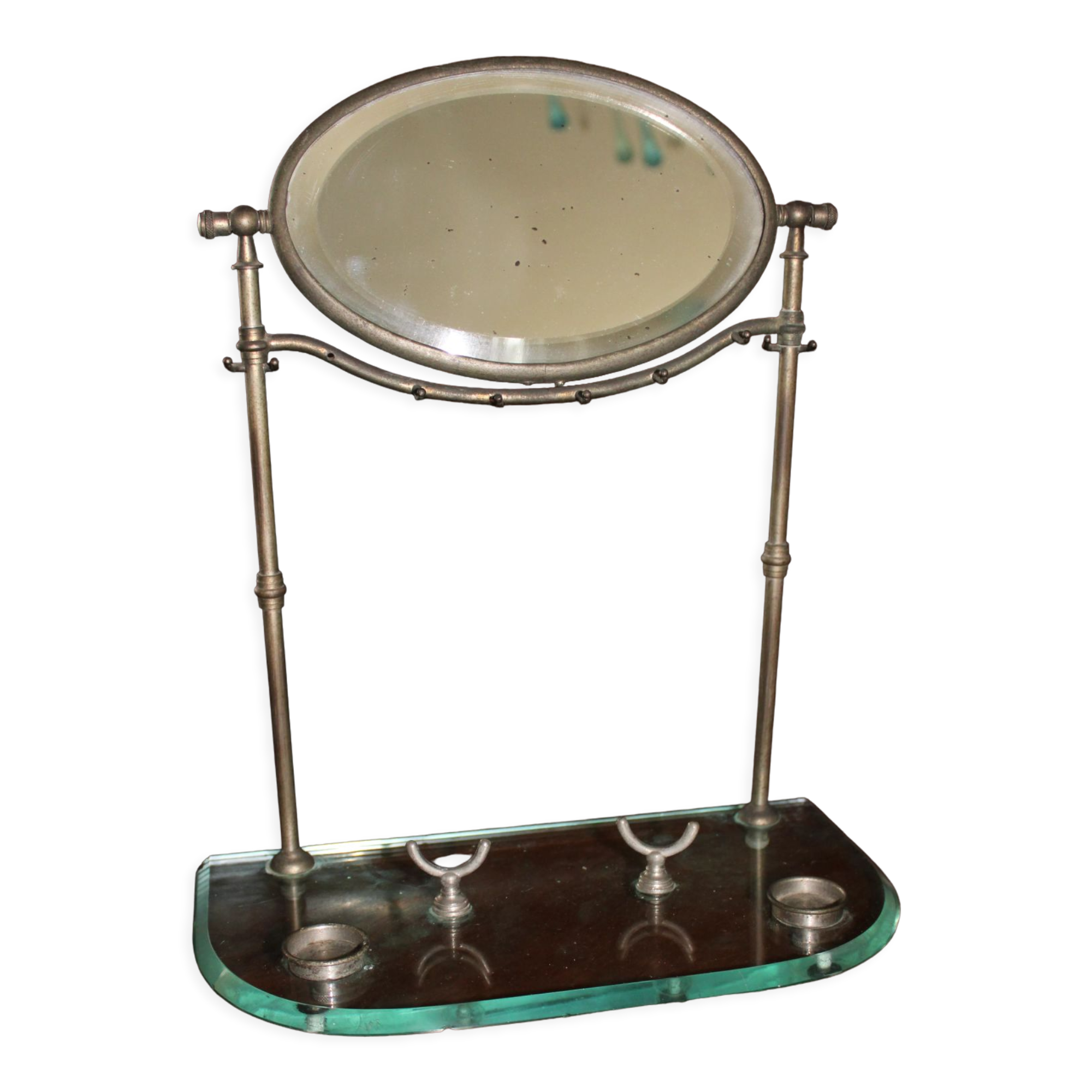 Mirror/psyche jewelry holder