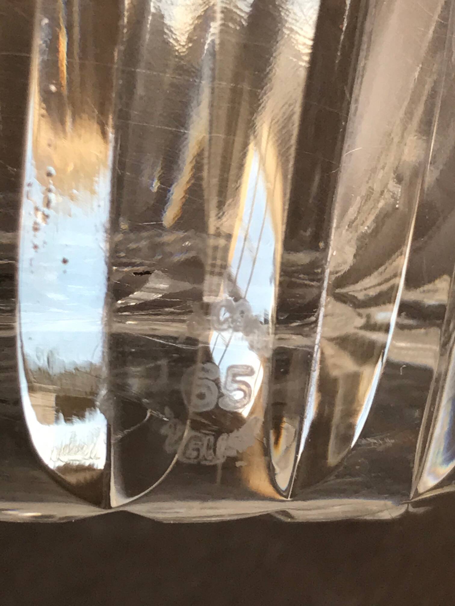 Small cut crystal vase