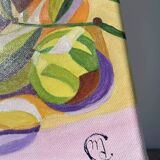 Modern still life, oil on canvas, fruit