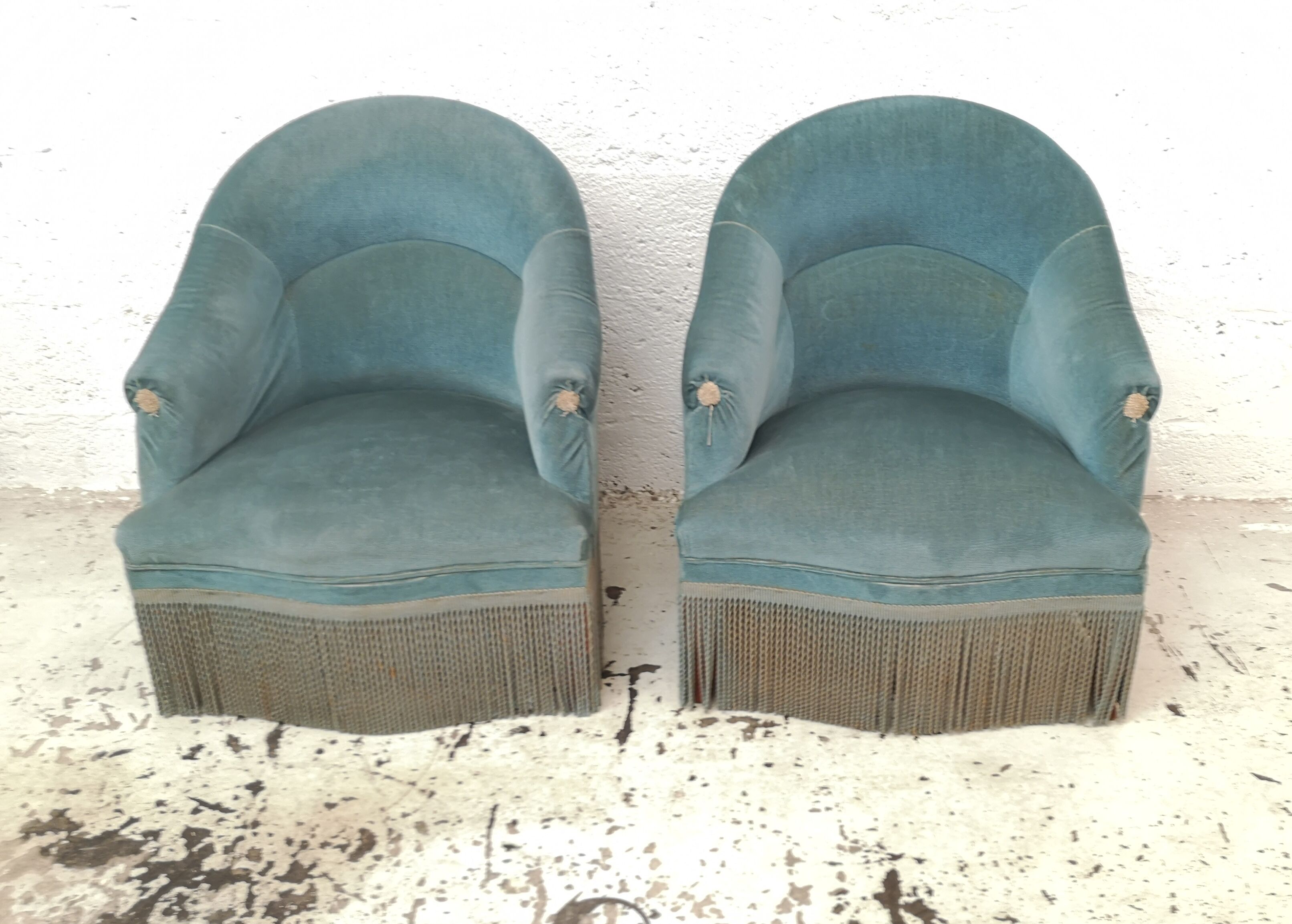 Pair of armchairs blue