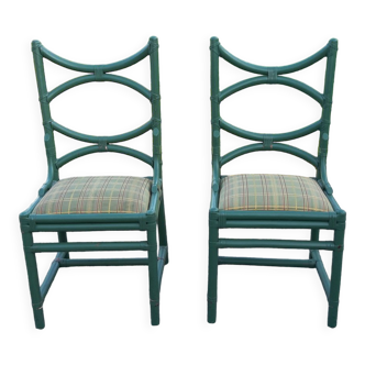 Pair of rattan chairs