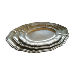 Set de 3 plat en etain