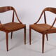 Set of 2 dining room chairs by Johannes Andersen for Uldum Mobelfabric, 1950s