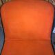 Paire de fauteuils de bureau pivotant orange année 70