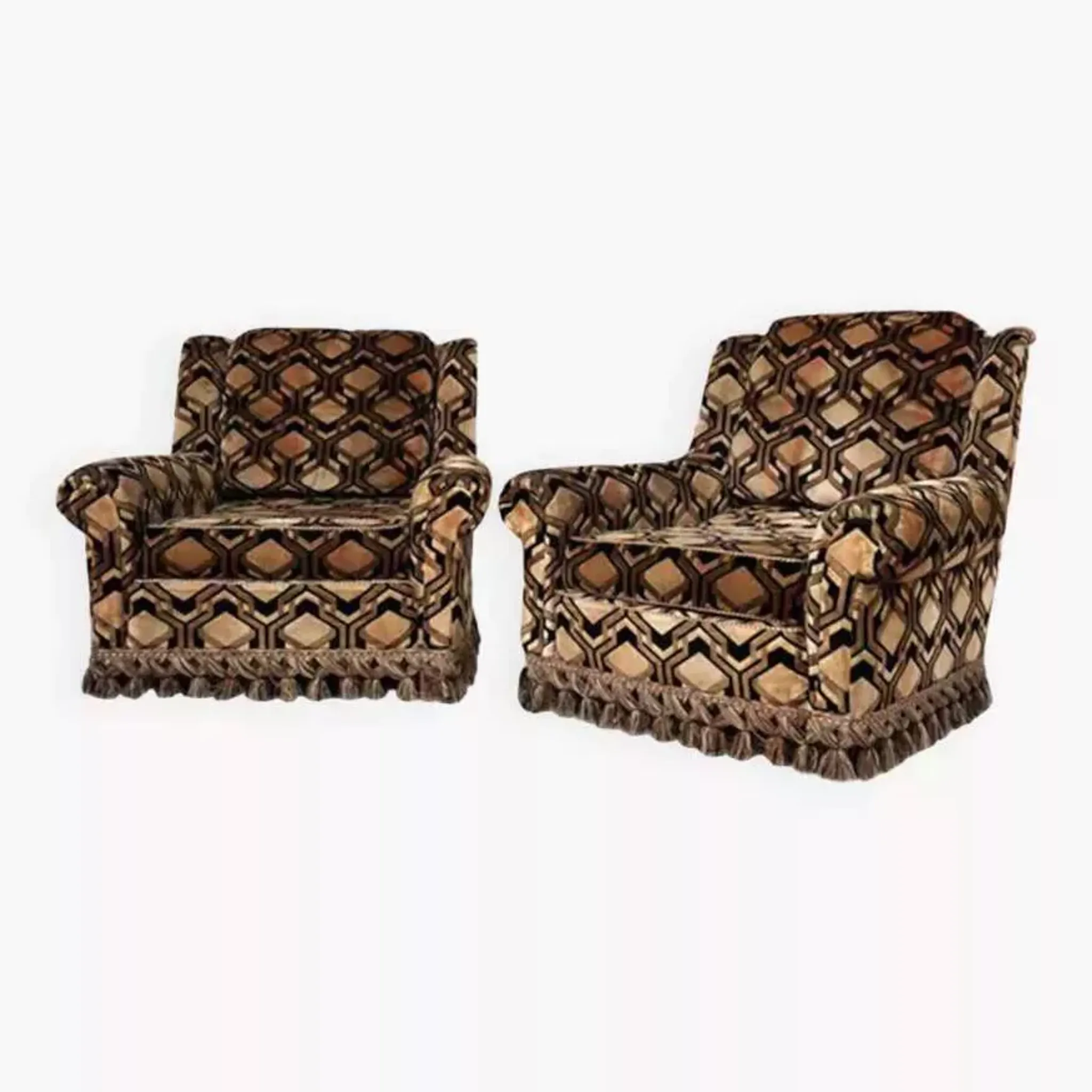 Set of 2 fabric armchairs
