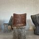 Italian faux bois concrete garden chairs