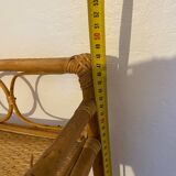Rattan and bamboo shelf