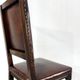 Vintage Handmade French Chairs in Leather & Oak, 1970s.