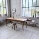 Farm table cherry wood with curved legs, 19th century.