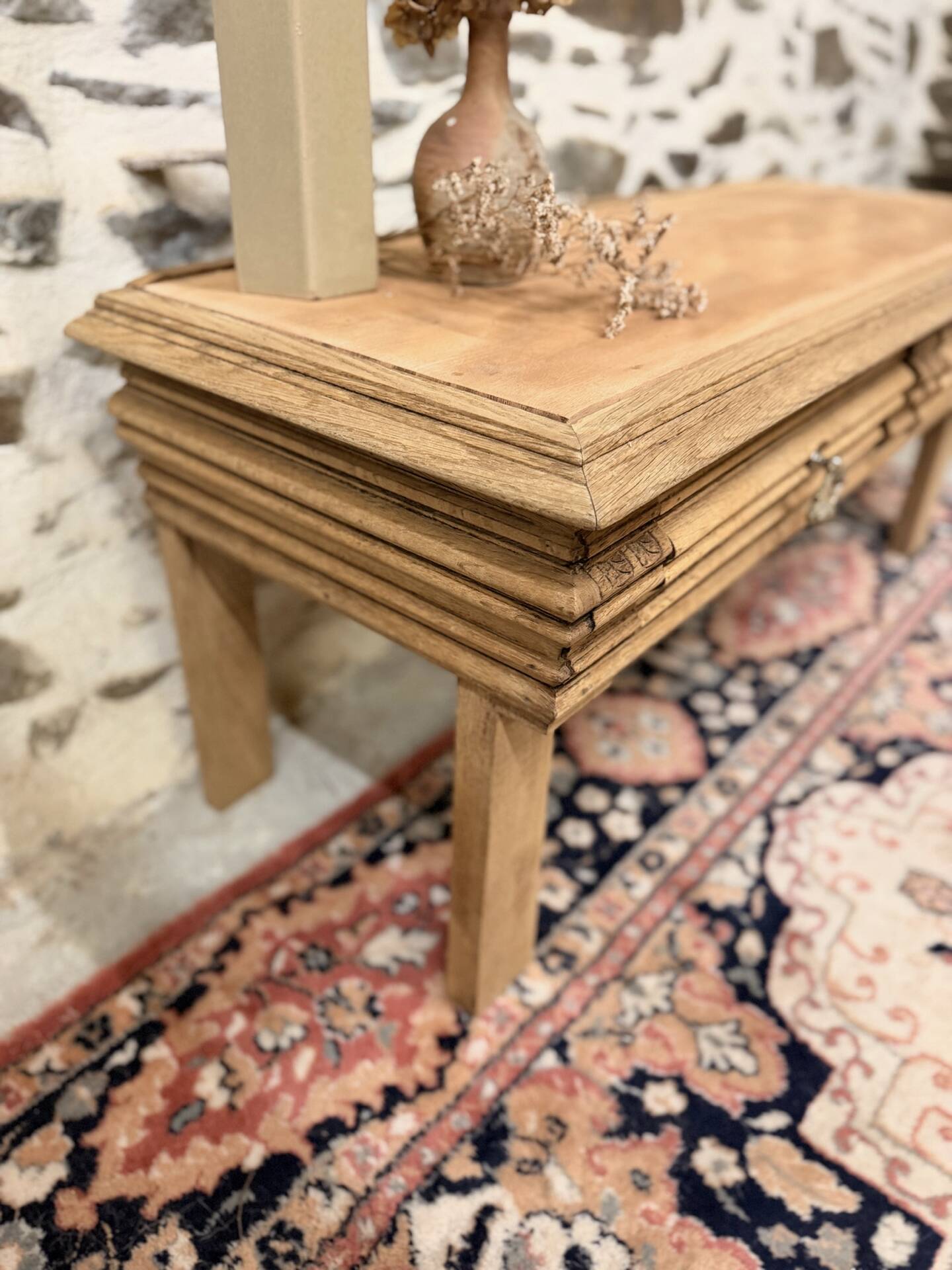 Nice vintage low wooden furniture.