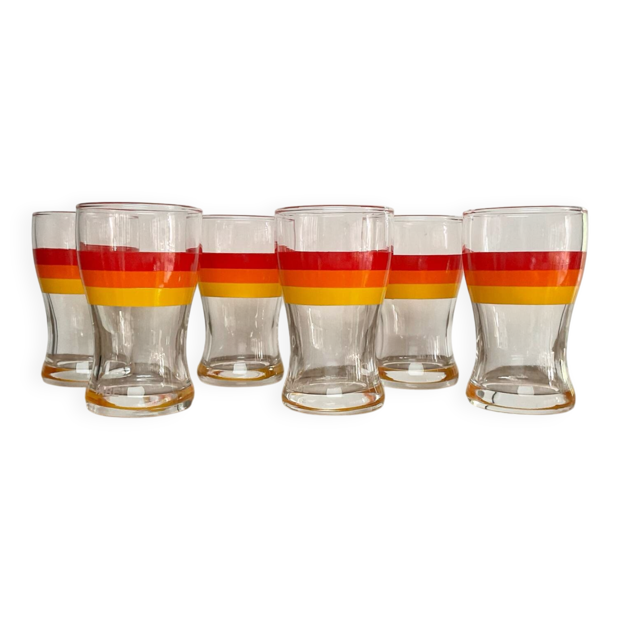 6 vintage glasses "Vabé"
