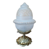Plafonnier en métal doré et verre taillé style Louis XV