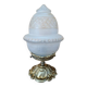 Gold metal ceiling light - Cut and satin glass globe - Louis XV style