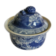Ancient white blue Chinese ceramic pot