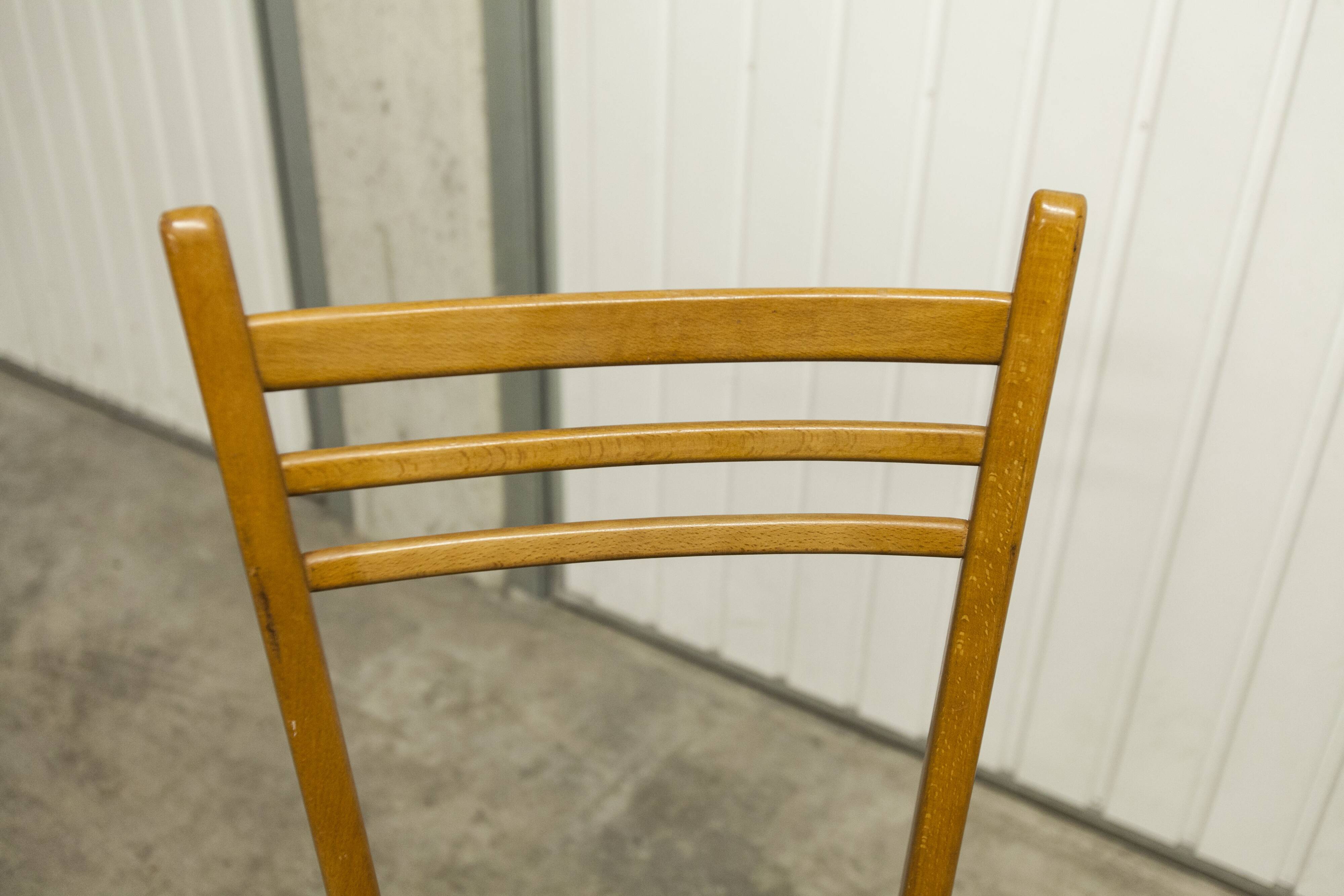 Pair of Scandinavian 1960 beech chairs