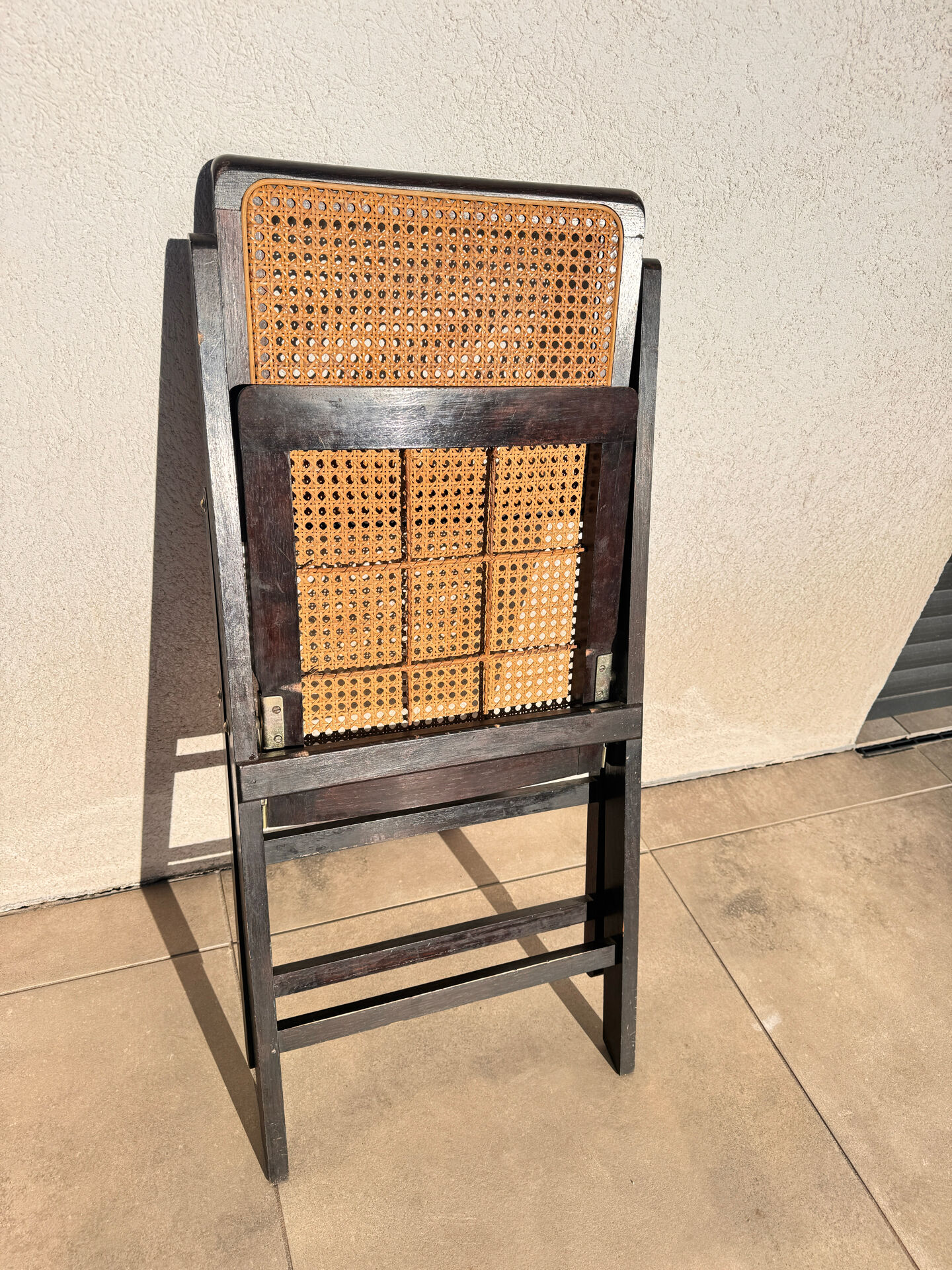 Chaise pliante  Cesca en bois et cannage