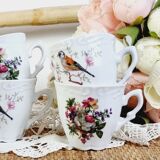 Set of 6 porcelain coffee cups