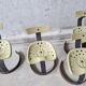 Unique set of 4 metal tractor seat chairs, 1990