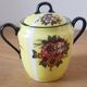 Vintage floral porcelain sugar bowl