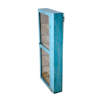 Teak wall display case