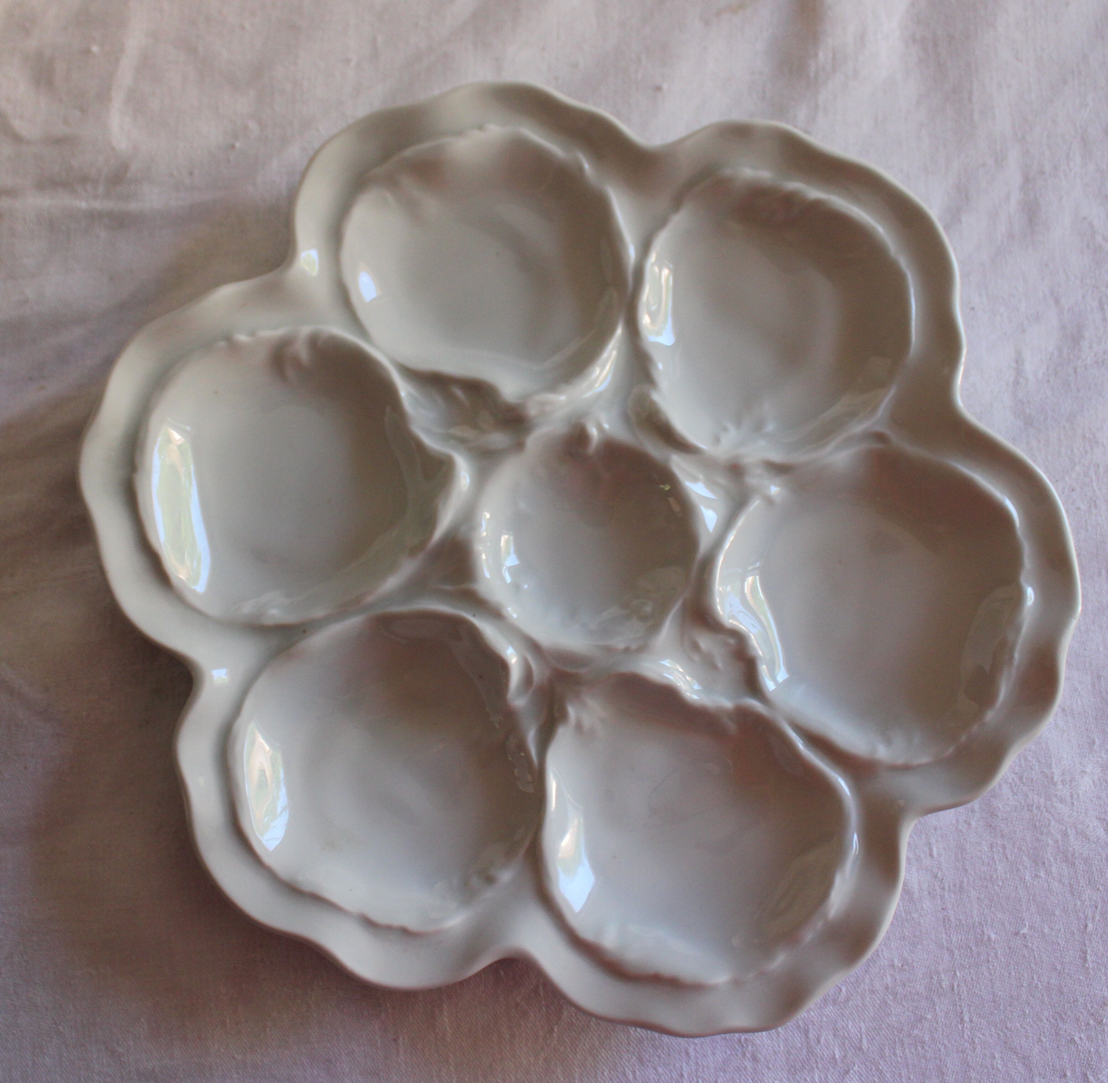 Limoges White Porcelain Oyster Plate