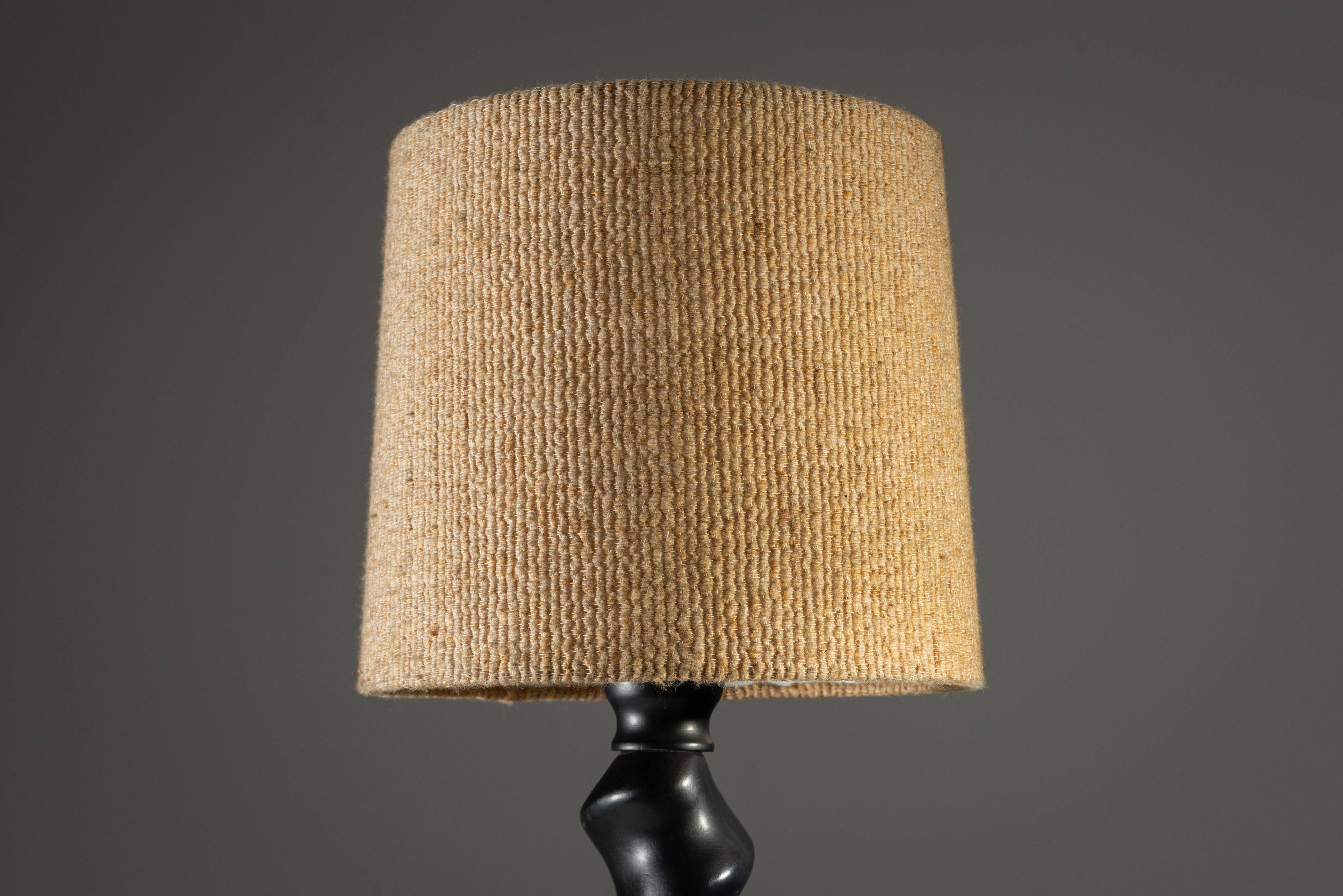 Sculptural wooden Typ 42 table lamp by Temde