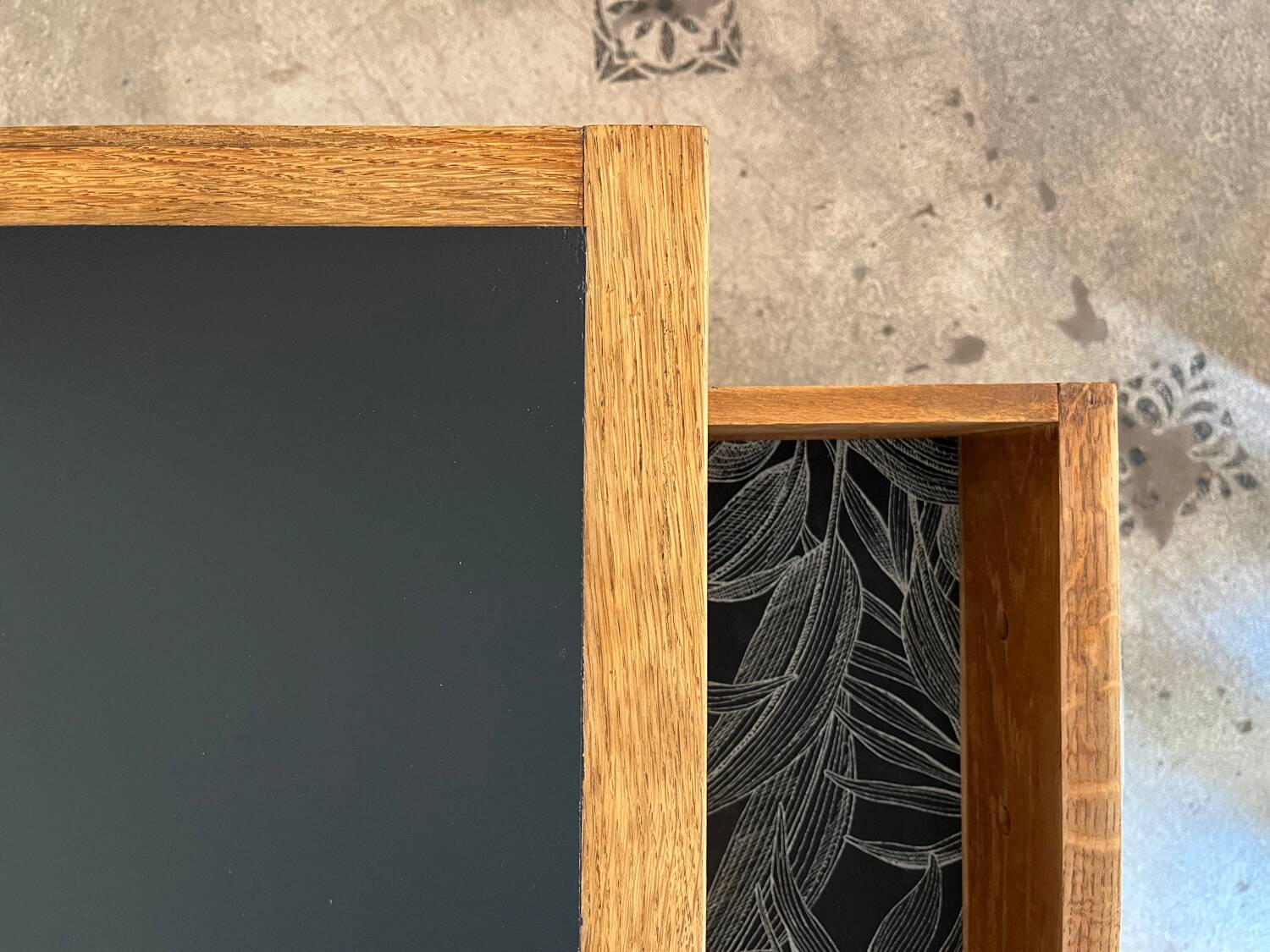 Commode Oscar bois et noir années 50-70 style scandinave