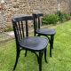 Pair of vintage 1930 black bistro chairs