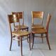 4 bistro chairs style Thonet, KOHN N°204, 1915, beautiful screen printing