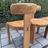 set of three rare chairs by Rainer Daumiller in pine , denmark 70s