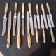 Exquisite set of twelve antique Art Nouveau knives (6+6)