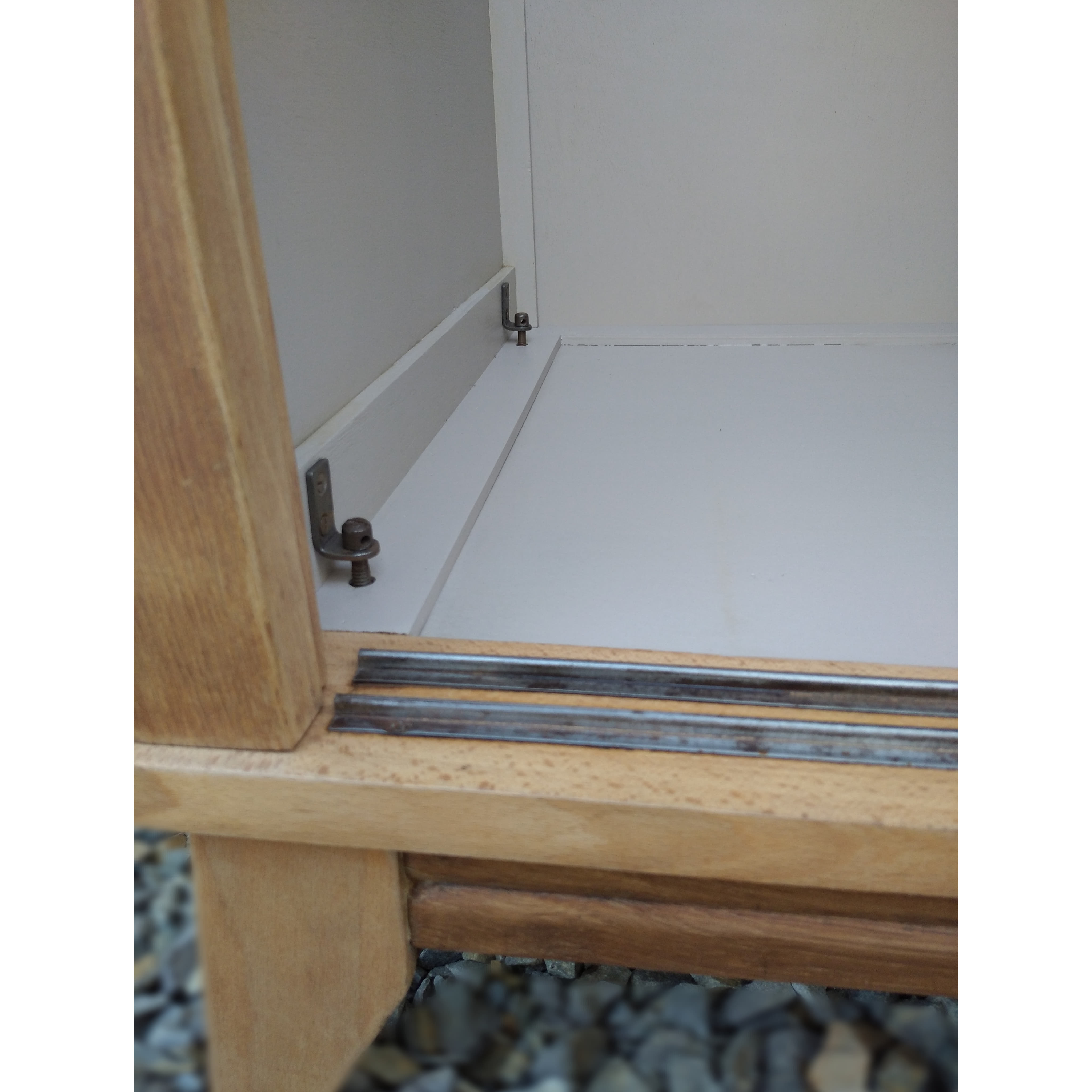 Vintage wardrobe feet compass sliding doors