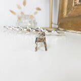 6 Leopard silver metal knife holders