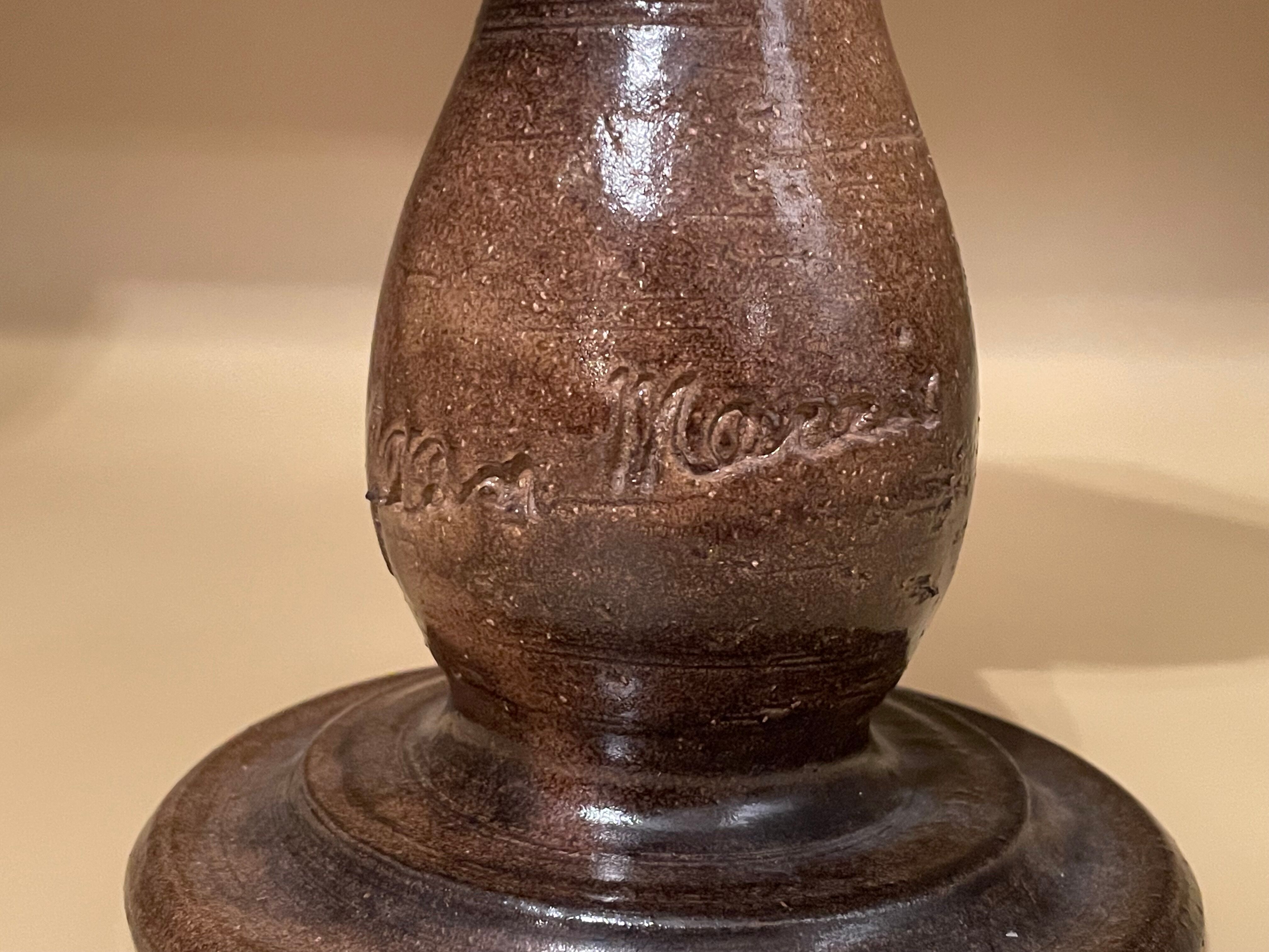 Candle holder in terracotta by Jean Marais, Vallauris 60