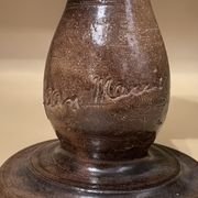 Terracotta candlestick by Jean Marais, Vallauris 1960