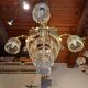 Antique crystal and bronze chandelier from the 19th century