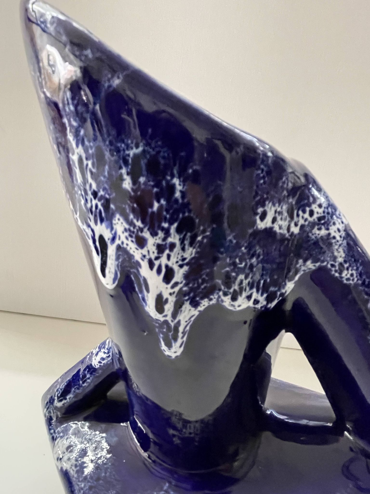 Ceramic orangeade service in ultramarine blue, workshop 59 - Vallauris -