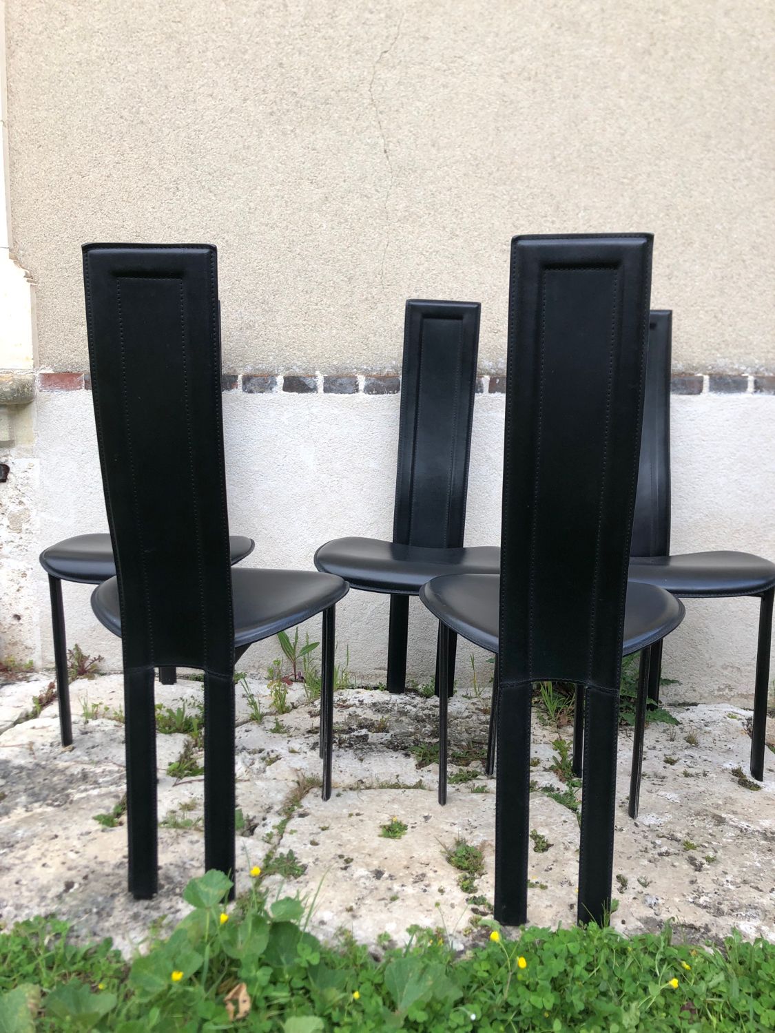 Set of 6 chairs Roche Bobois Cattelan Italia 80s