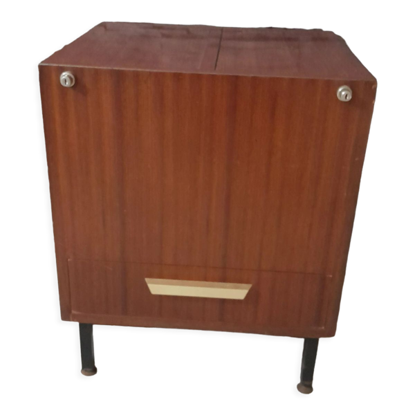 Meuble de métier range dossier bureau teck vintage caisson médecin
